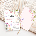 Baby in Bloom Wildflower Baby Shower Invitation Template | Editable Floral Garden Baby Shower Invite | Printable Boho Spring Baby Shower