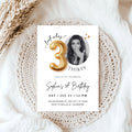 Modern Minimalist 30th Birthday Gold Balloon Photo Invitation Template | Elegant Milestone Party Invite | Editable & Instant Download