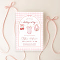 She's the Cherry on Top Baby Shower Invitation | Cherry Theme Baby Girl Shower Invite | Clothesline Baby Shower Invitation